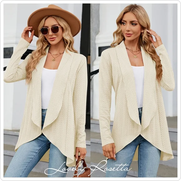 Burgundy Lightweight Open Front Cardigan - Picture 7 of 11